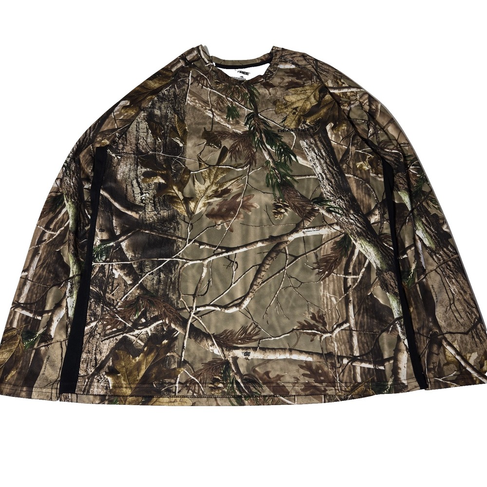 Realtree Shirt Mens XL Extra Large Long Sleeve Woodland Camo Active Hunting